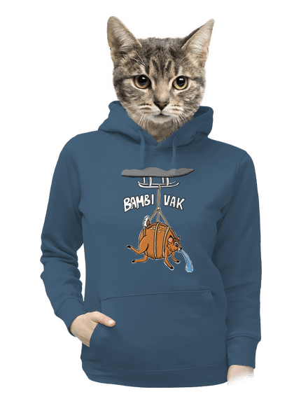Bambi vak dámska mikina klokanka Denim