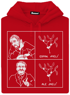Cimrman: Copak jmelí pánska mikina klokanka Red