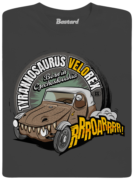 Tyrannosaurus Velorex pánske dlhý rukáv Dark Grey
