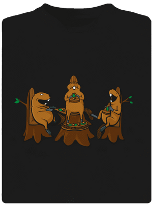 Pizza bobrov detské športové tričko Black