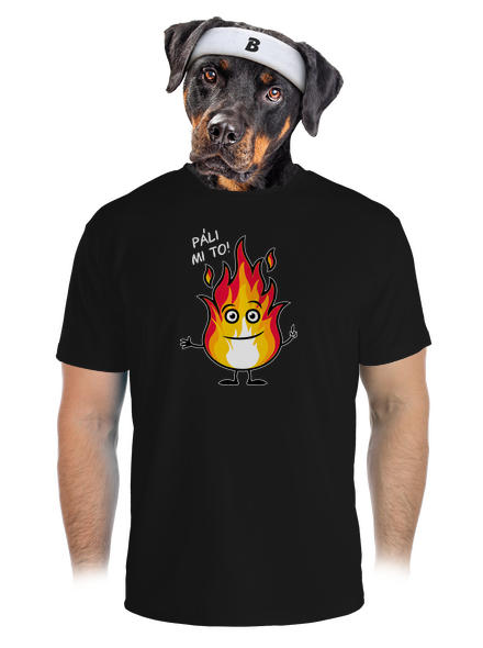 Páli mi to pánske športové tričko Black