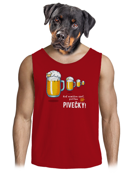Pivečka pánske tielko Red