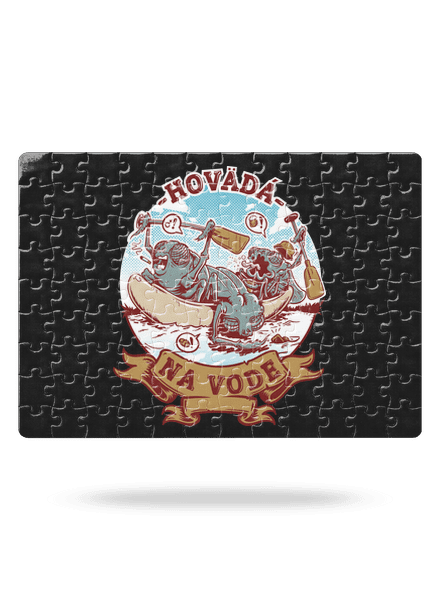Hovädá na vode puzzle White