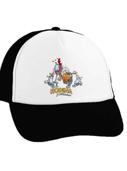 Rodina je základom šiltovka truckerka Black cap