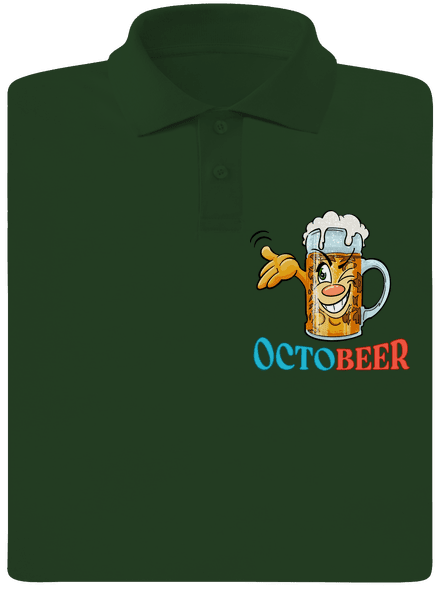 Octobeer pánska polokošeľa Bottle Green Mal