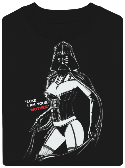 Mrs. Vader unisex mikina bez kapucne Black