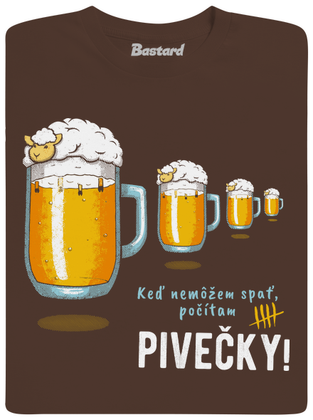Pivečka pánske tričko Brown