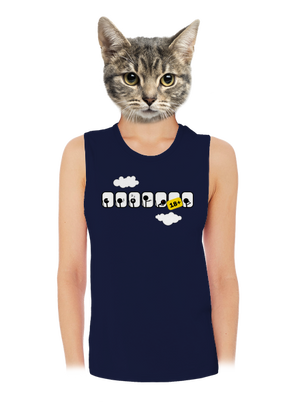 Lietadlo dámske tielko voľné Navy