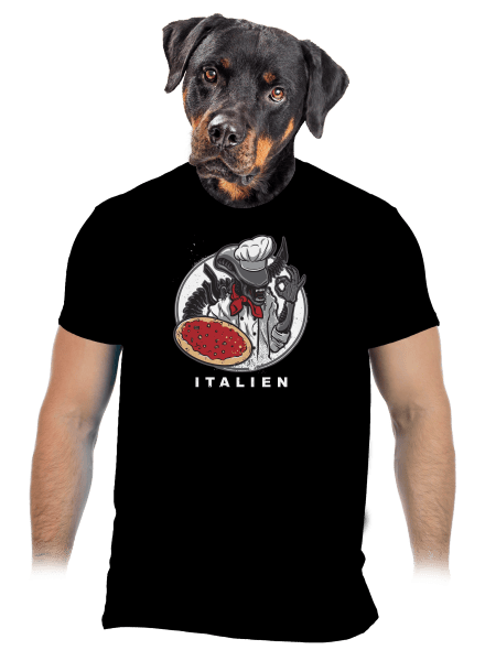 Italien pánske tričko Black