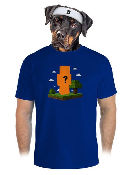 Minecraft z vlastnej fotky pánske športové tričko Royal Blue Mal