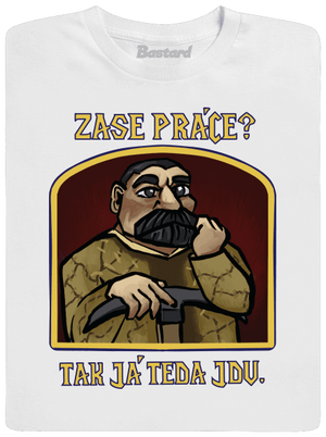 Zase práce? pánske dlhý rukáv White