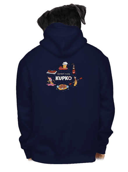 Slovenské kupko pánska mikina na zips Navy