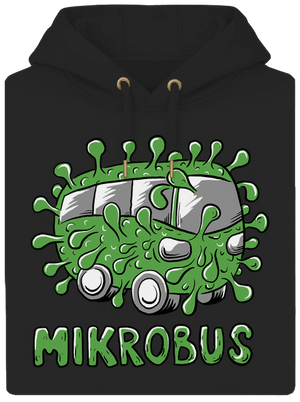 Mikrobus unisex mikina premium Dark Black