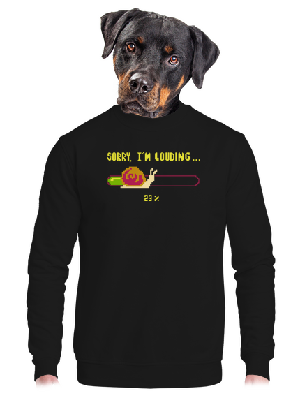 Louding unisex mikina bez kapucne Black