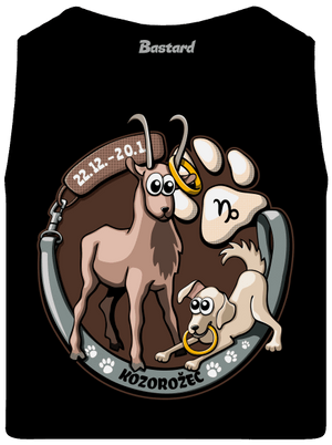 Psí horoskop: Kozorožec pánske tielko Black