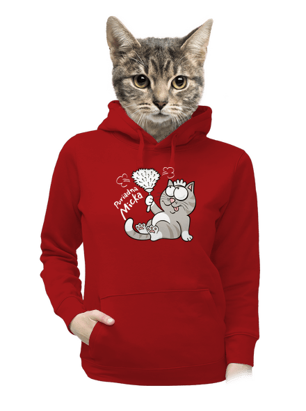 Macko a Micka dámska mikina klokanka Red Mal