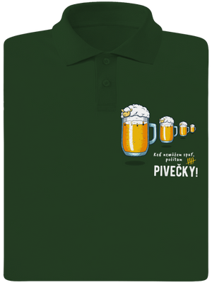 Pivečka pánska polokošeľa Bottle Green Mal