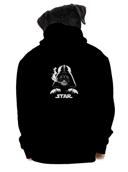 Darth Star pánska mikina na zips Black