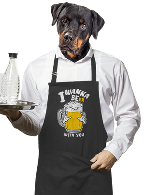 I wanna beer zástera Dark Grey