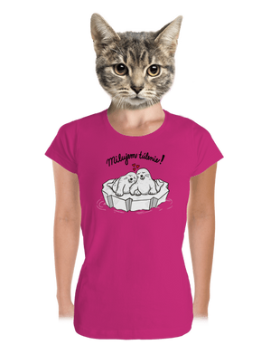 Milujem túlenie dámske tričko prémium Magenta