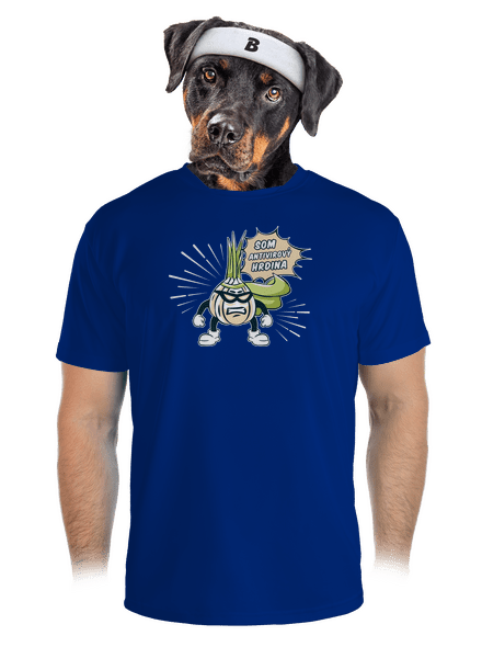 Antivirový hrdina pánske športové tričko Royal Blue Mal