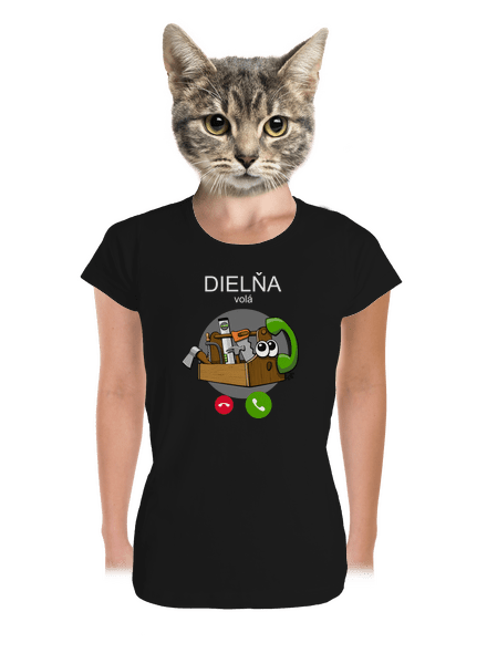 Dielňa volá dámske tričko prémium Black