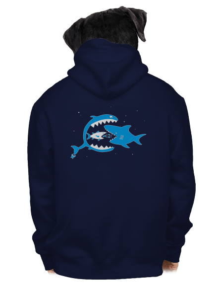 Rybky pánska mikina na zips Navy