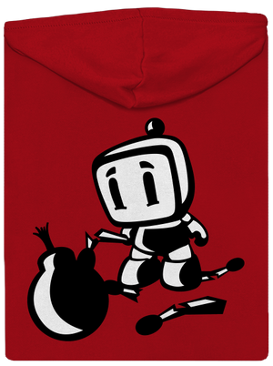 Bomberman pánska mikina na zips Red