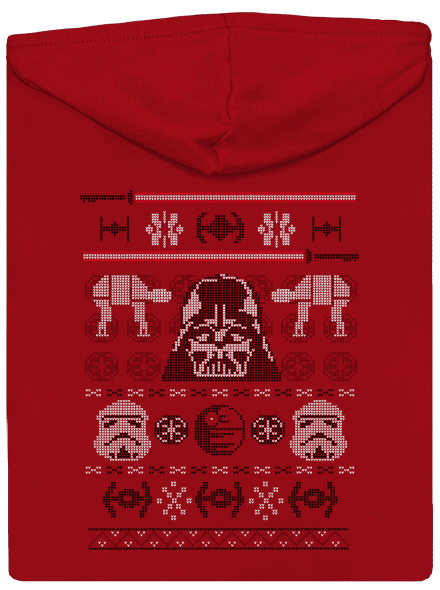 Vader na svetri pánska mikina na zips Red