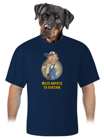 Moje napätie unisex tričko oversized Midnight Blue