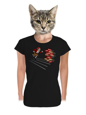 Zľavy! dámske tričko prémium Black