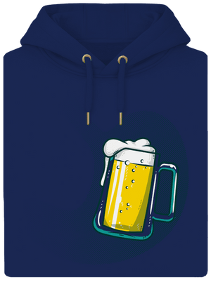 V bruchu unisex mikina premium Navy