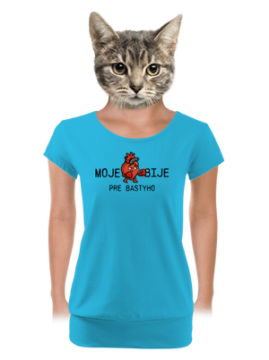 Moje srdce bije dámske tričko s lemom Blue Atol