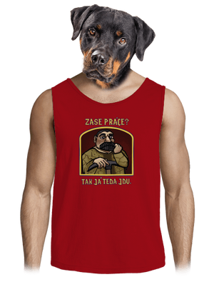 Zase práce? pánske tielko Red