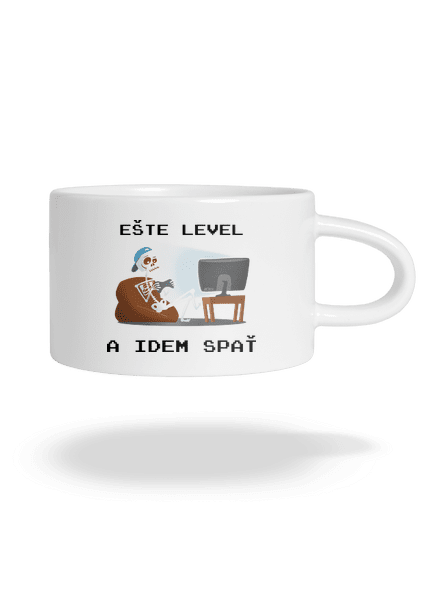 Ešte level hrnček makronka White