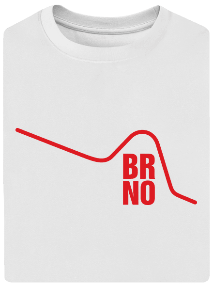 Brno unisex tričko oversized White