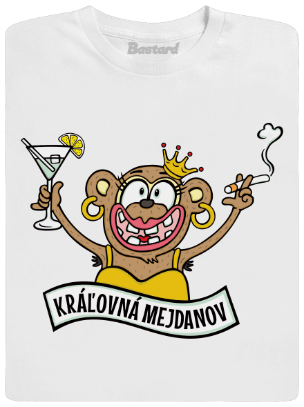 Kráľovná mejdanov pánske tričko White