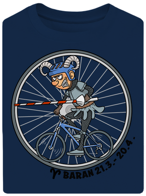 Cyklistický horoskop: Baran unisex tričko oversized Midnight Blue