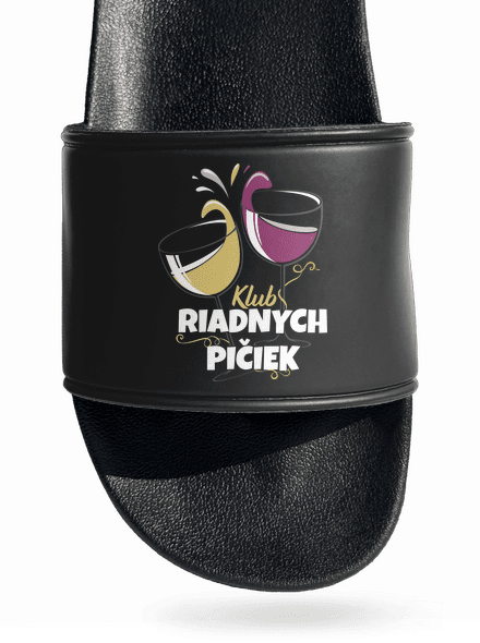 Klub riadnych pičiek šľapky Black