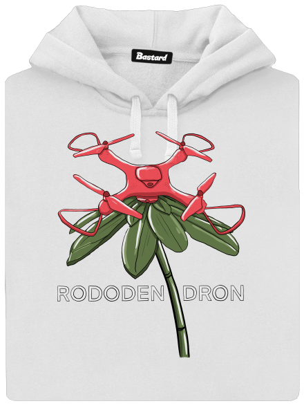 Rododendron dámska mikina klokanka White