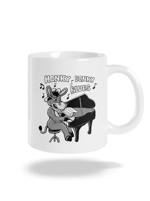 Honky donky blues klasický hrnček White