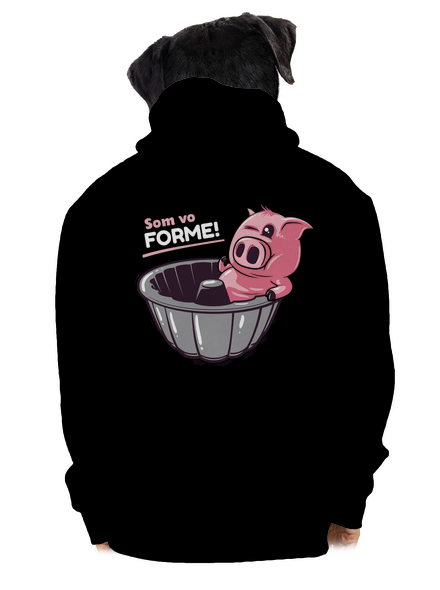 Vo forme pánska mikina na zips Black