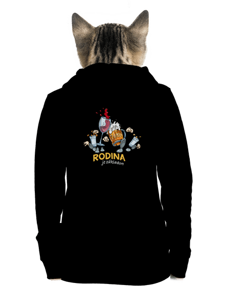 Rodina je základom dámska mikina na zips Black