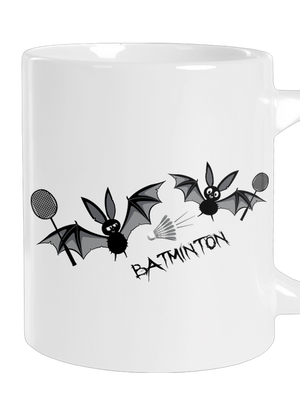 Batminton veľký hrnček White