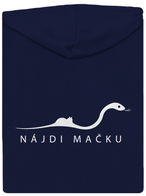 Nájdi mačku pánska mikina na zips Navy
