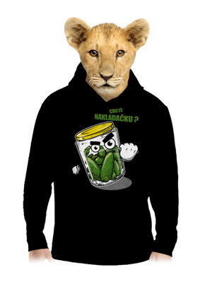 Nakladačka detská mikina klokanka Black