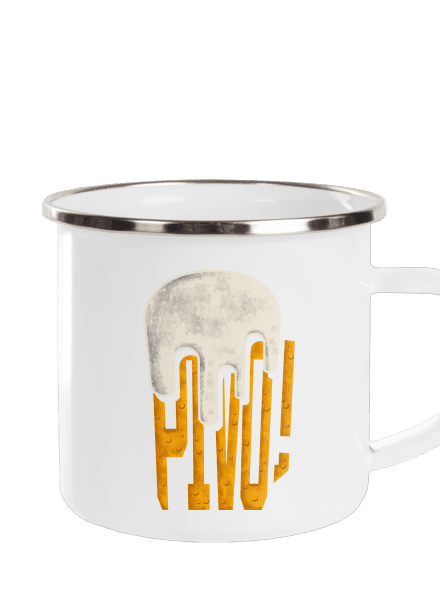Nápis Pivo plecháčik White