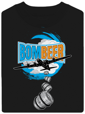 BomBeer unisex mikina bez kapucne Black