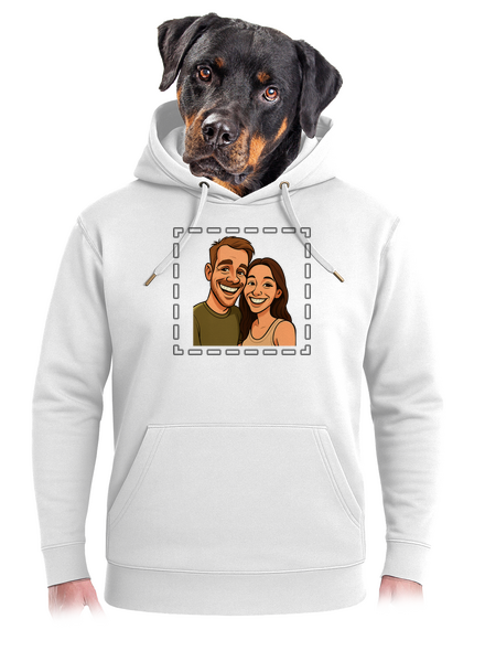 Karikatúra z vlastnej fotky unisex mikina premium Snowwhite