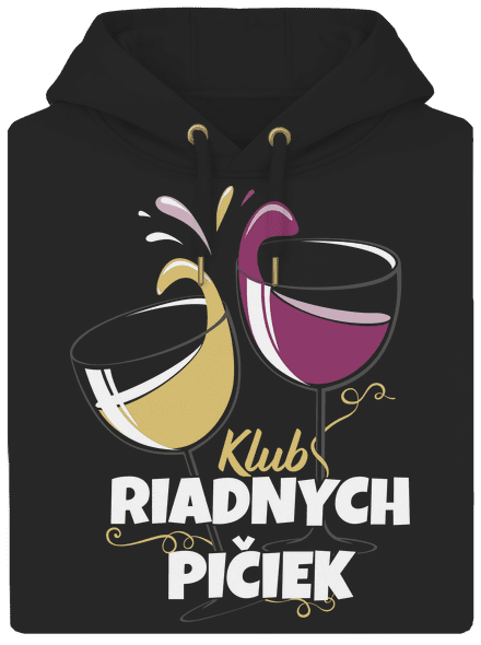 Klub riadnych pičiek unisex mikina premium Dark Black